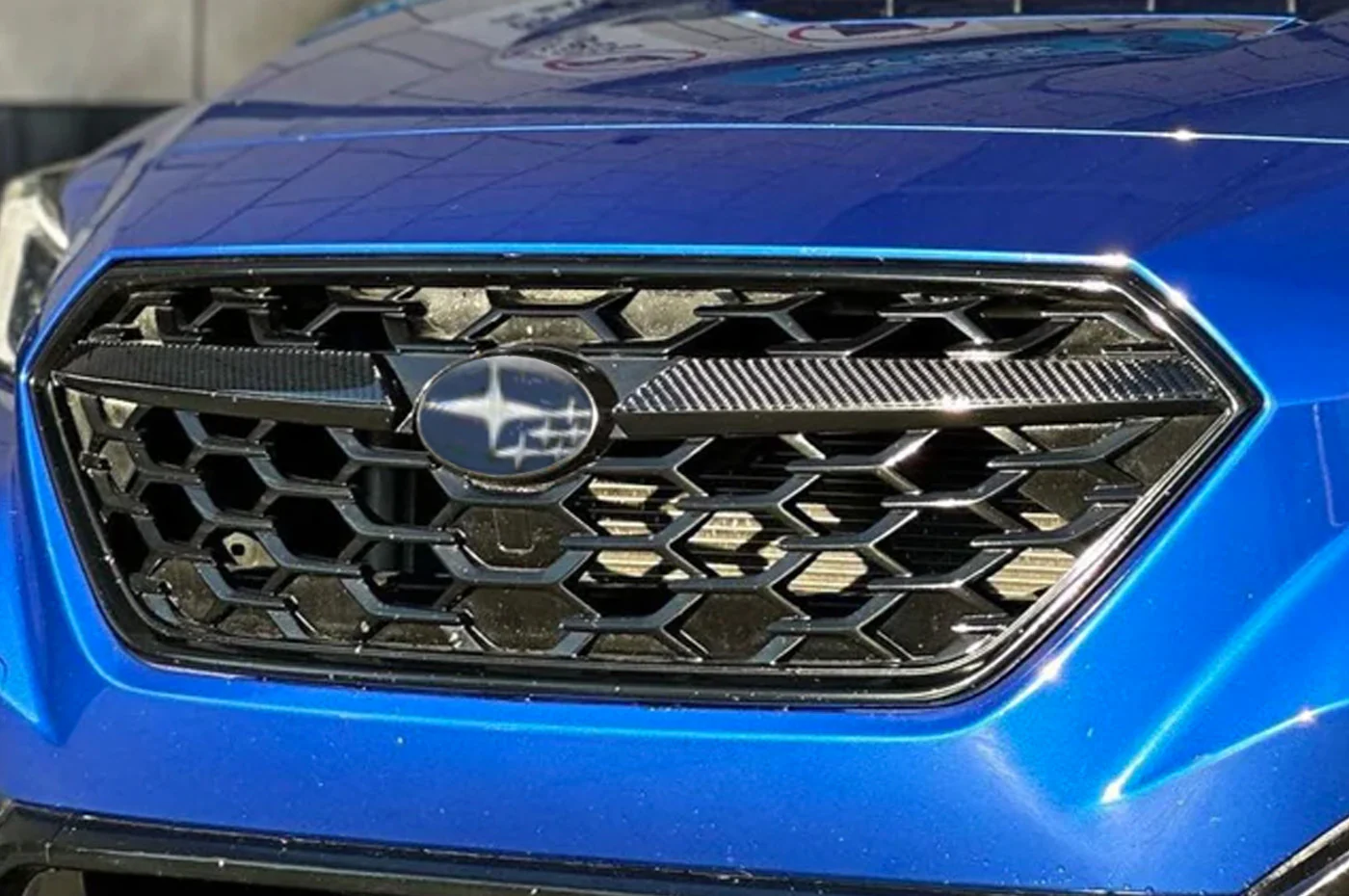 Rexpeed Dry Carbon Front Center Grille Cover Trim VB 2022+ Subaru WRX (G75) - Image 2