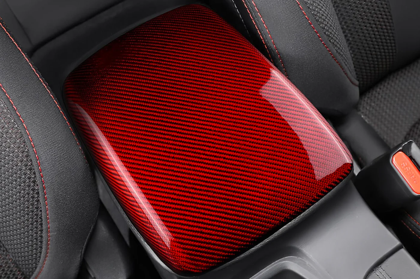 Rexpeed OEM Style Dry Carbon Armrest Cover for 2022+ Subaru WRX (G162) - Image 3
