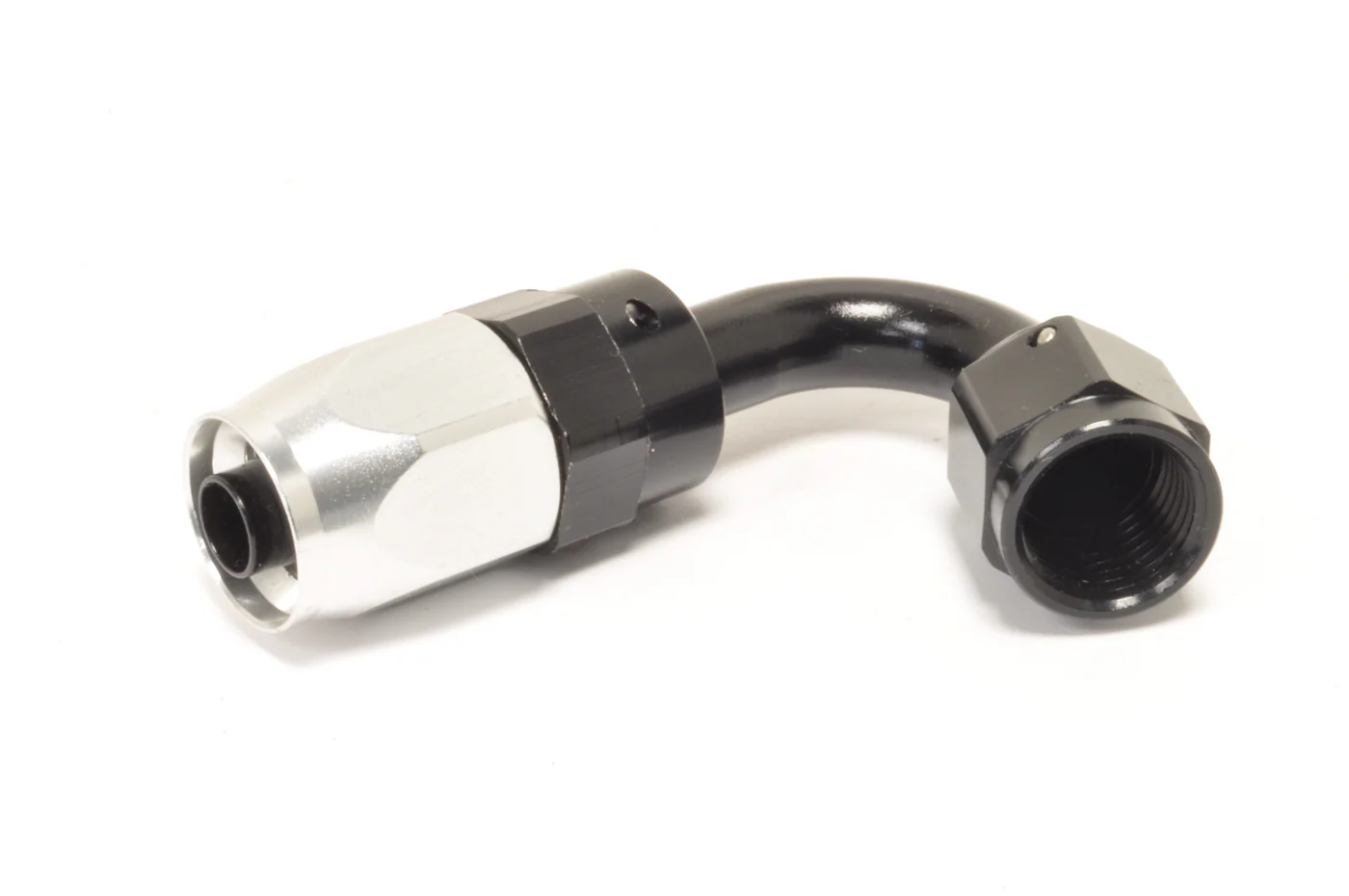 Russell Full Flow Hose End Black/Silver 120° - Image 2