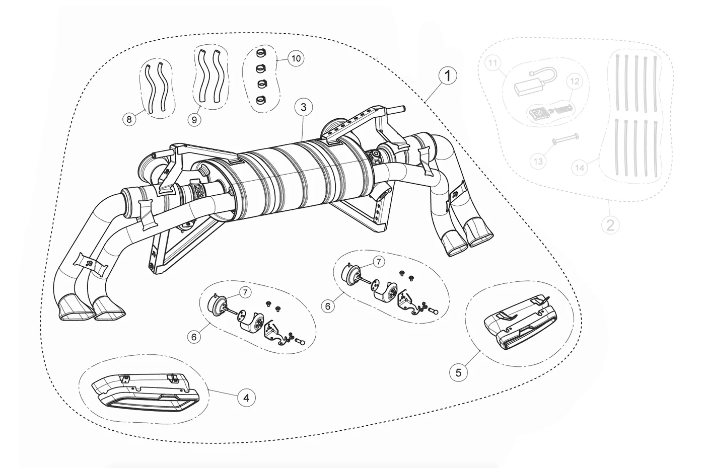 Akrapovic Slip-On Titanium Exhaust for 2016-2018 Audi R8 (S-AUR8SO3-T) - Image 7
