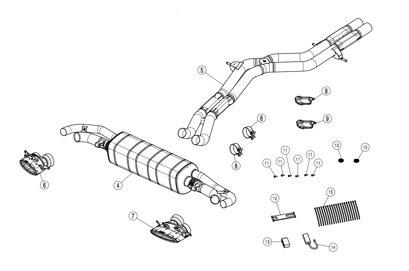 Akrapovic Slip-On Titanium Exhaust for 2020+ Audi RSQ8 (AKR-S-AU/TI/20H) - Image 5