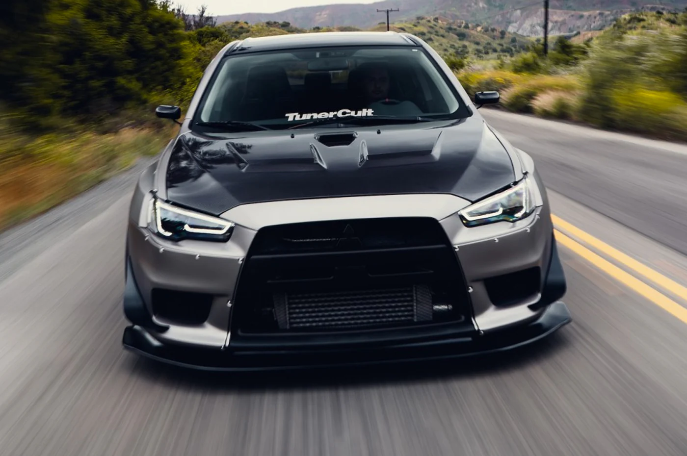 Seibon Carbon Fiber Hood DV Style Gloss for Evo X (HD0809MITEVOX-DV) - Image 9
