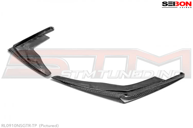 Seibon Carbon Fiber Rear Bumper Under Spoiler Lip (Gloss) - R35 GTR * Discontinued * - Image 2