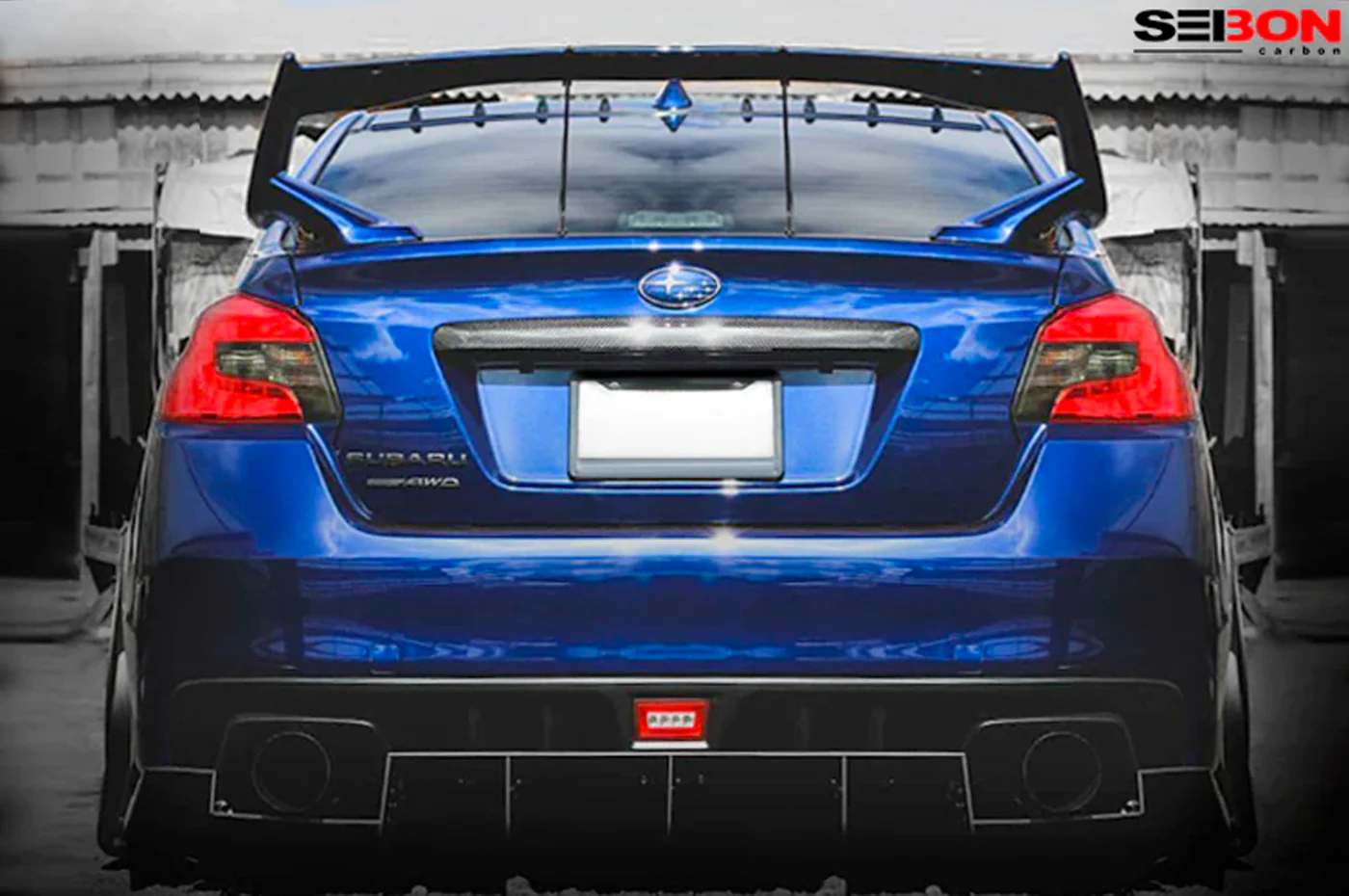 Seibon Carbon Fiber Trunk Garnish (Gloss) for 15-21 WRX/STi (RG15SBIMP) - Image 3