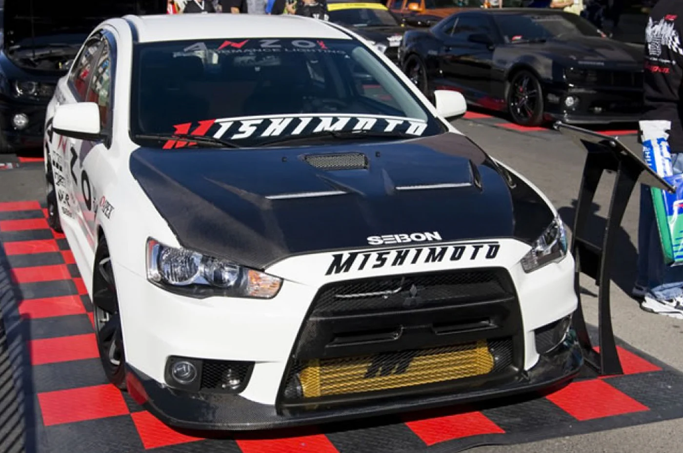 Seibon Carbon Fiber Front Lip OEM Style for Evo X (FL0809MITEVOX-OE) - Image 3