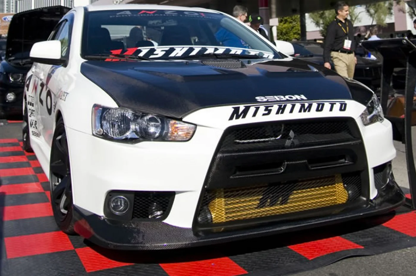 Seibon Carbon Fiber Front Lip OEM Style for Evo X (FL0809MITEVOX-OE) - Image 4