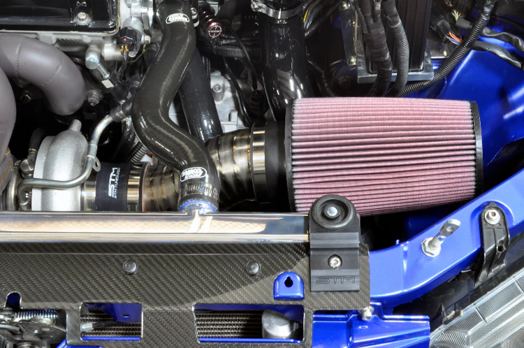 STM 3.5" Titanium SD Intake Burned Blue (No MAF) for Evo 8/9 - Image 10