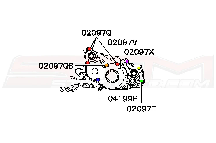 Mitsubishi OEM Front Cover Bolt Kit for 7-Bolt 4G63 DSM - Image 4