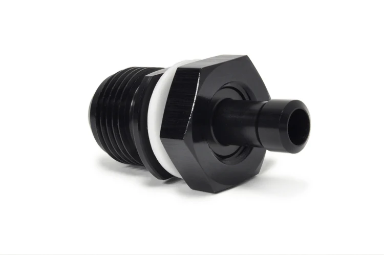 STM -8AN Black Anodized E85 Safe Fuel Bulkhead Fitting - Image 3