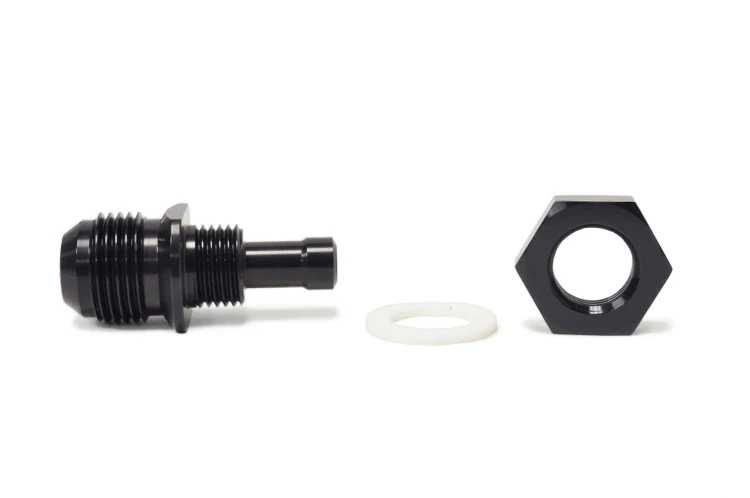 STM -8AN Black Anodized E85 Safe Fuel Bulkhead Fitting - Image 4