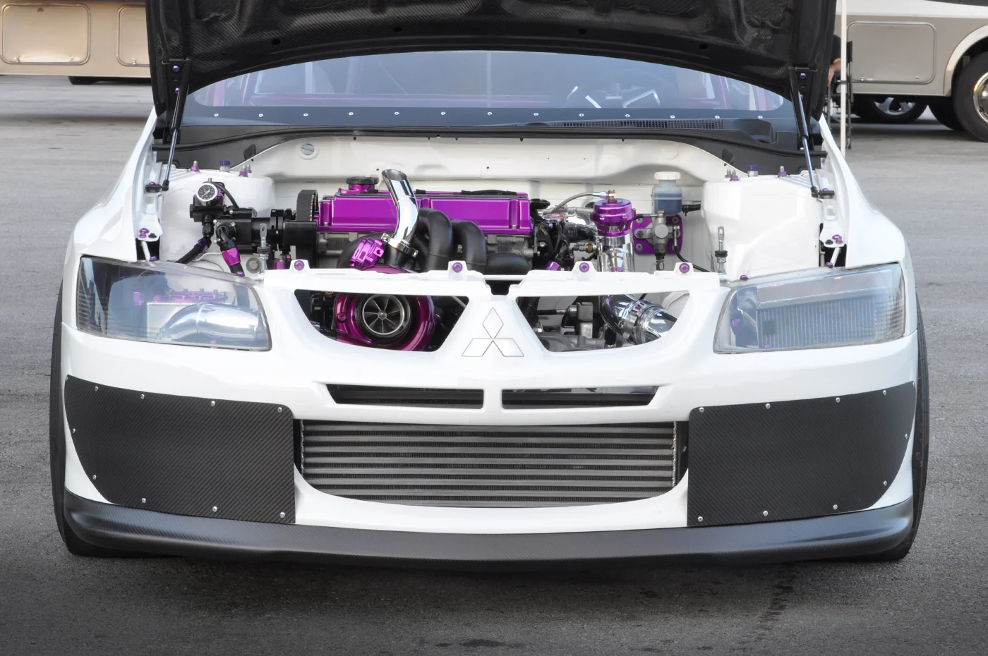 STM Carbon Fiber Front Bumper Shutters - Evo 9 - Image 3
