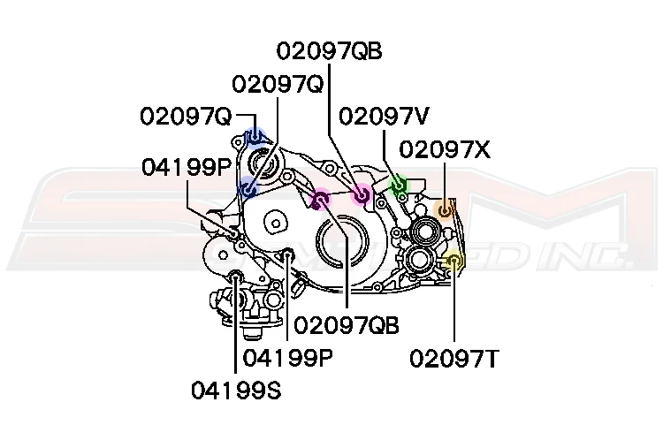 Mitsubishi OEM Front Cover Bolt Kit for Evo 4-9 - Image 3