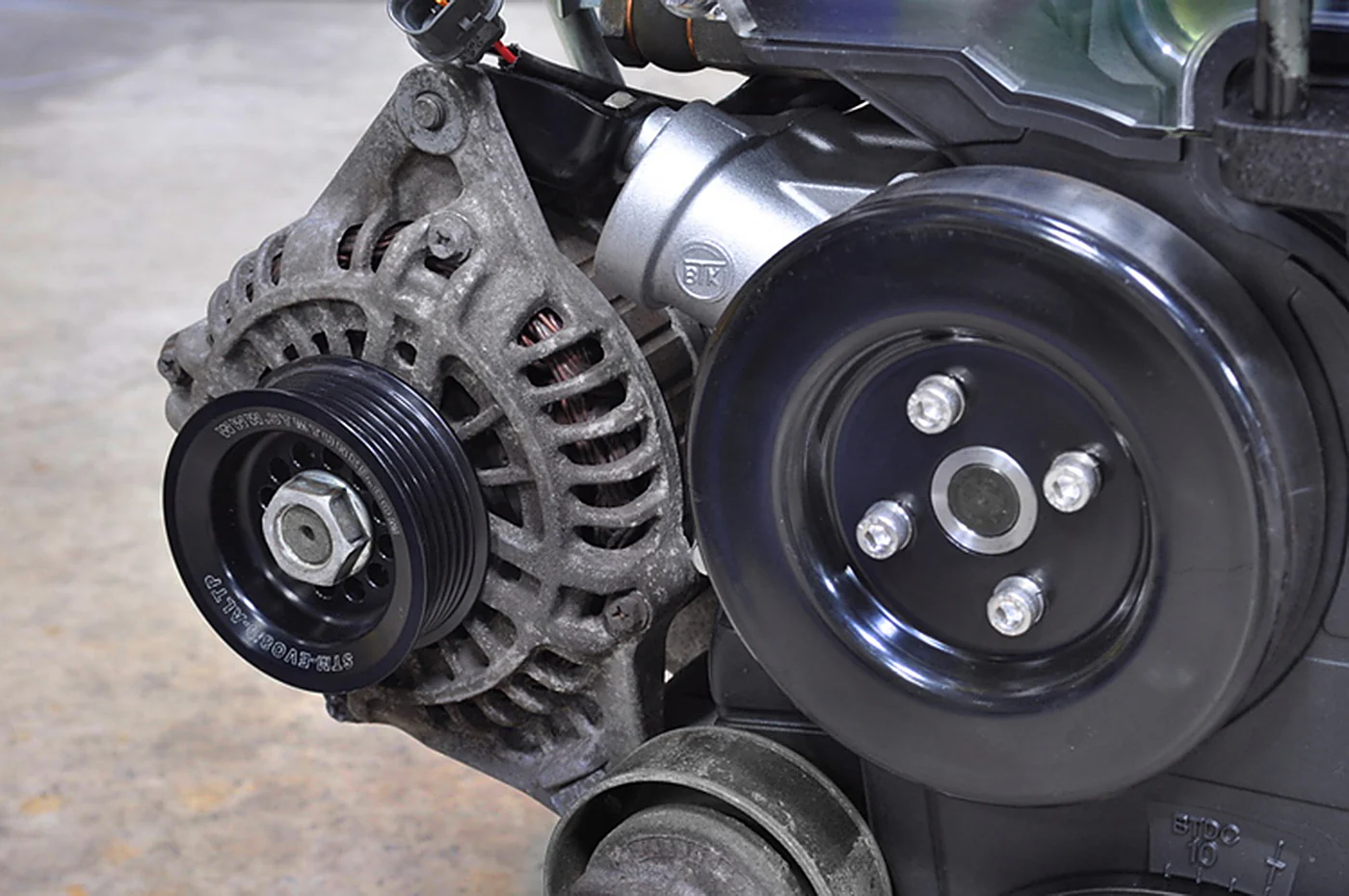 STM Under-Driven Alternator Pulley with Raised Guides for Evo 4-9 *Backorder ETA 06/2026* - Image 5