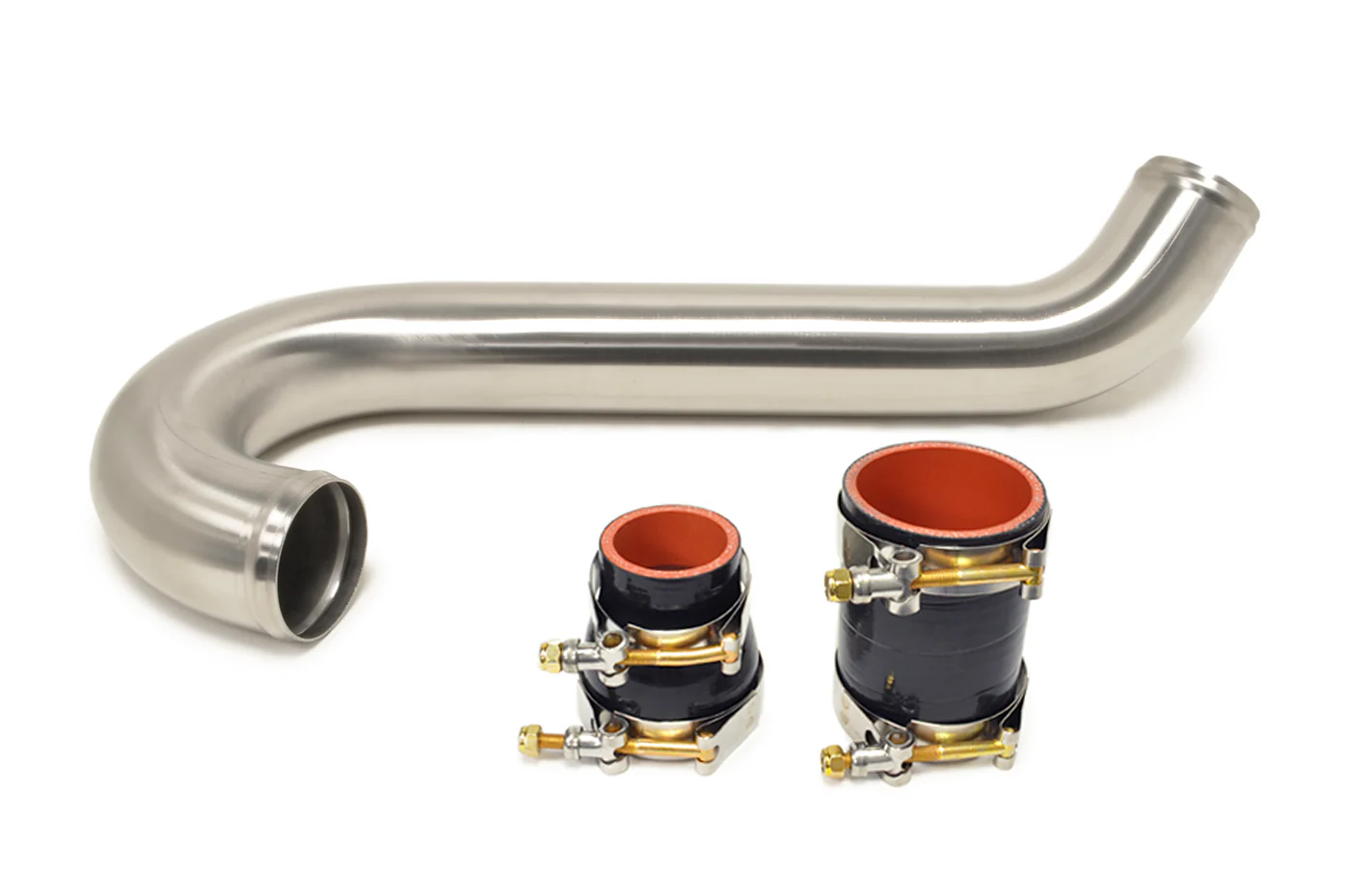 STM Evo 7/8/9 Lower Intercooler Pipe for Stock Frame Turbo (Stainless) - Image 3