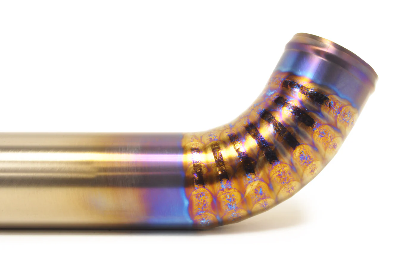 STM Evo 7/8/9 Lower Intercooler Pipe for Stock Frame Turbo (Titanium) - Image 9