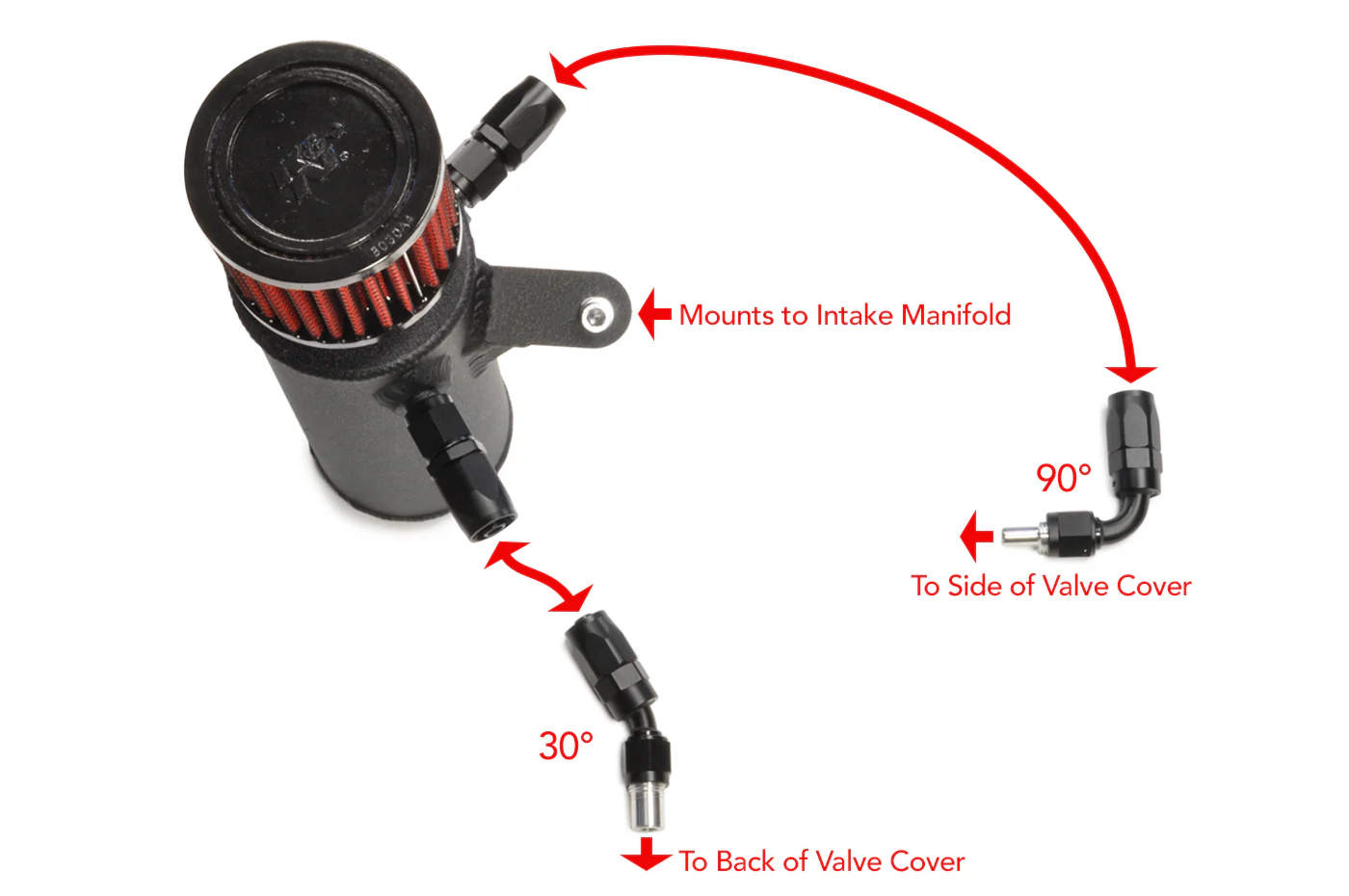 STM Evo 8/9 Engine Oil Catch Can Manifold Mount - Image 6