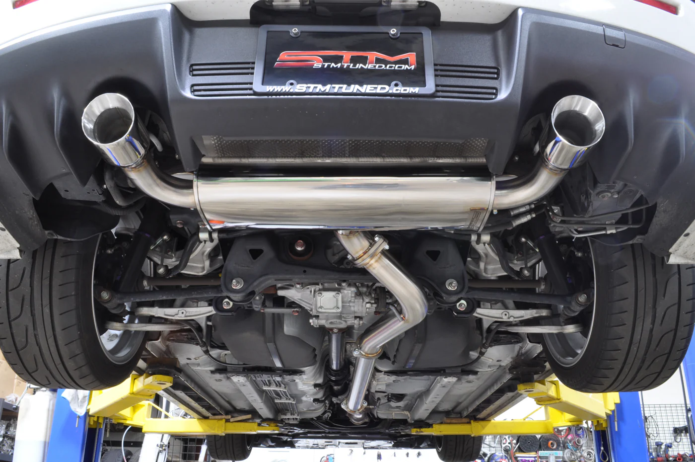 STM Evo X Stainless Cat-Back Dual Exit Exhaust (With Muffler) - Image 10