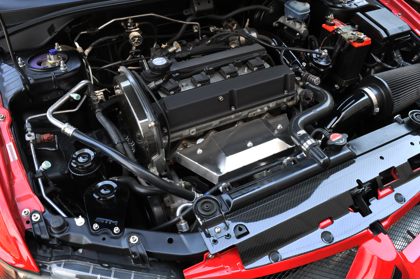 STM Stainless Exhaust Manifold Cover for Evo 8/9 - Image 6