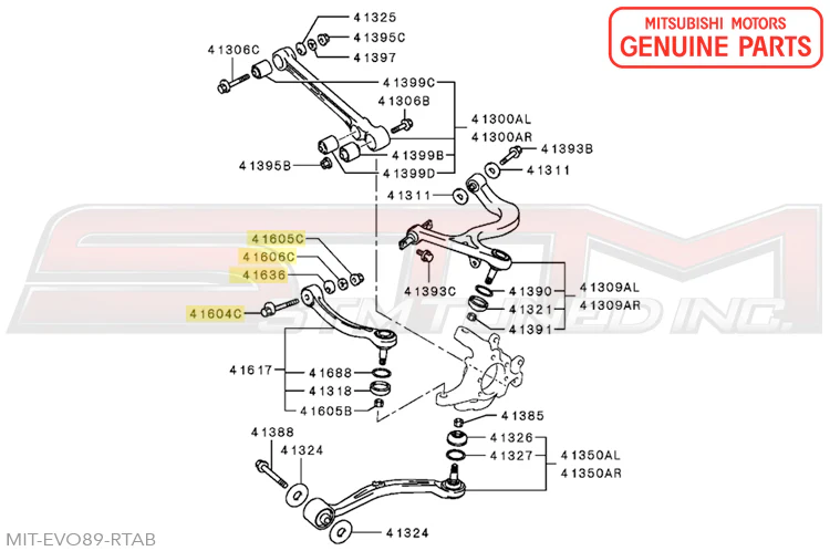 STM OEM Rear Toe Adjustment Bolt Kit - Evo 7/8/9 - Image 3