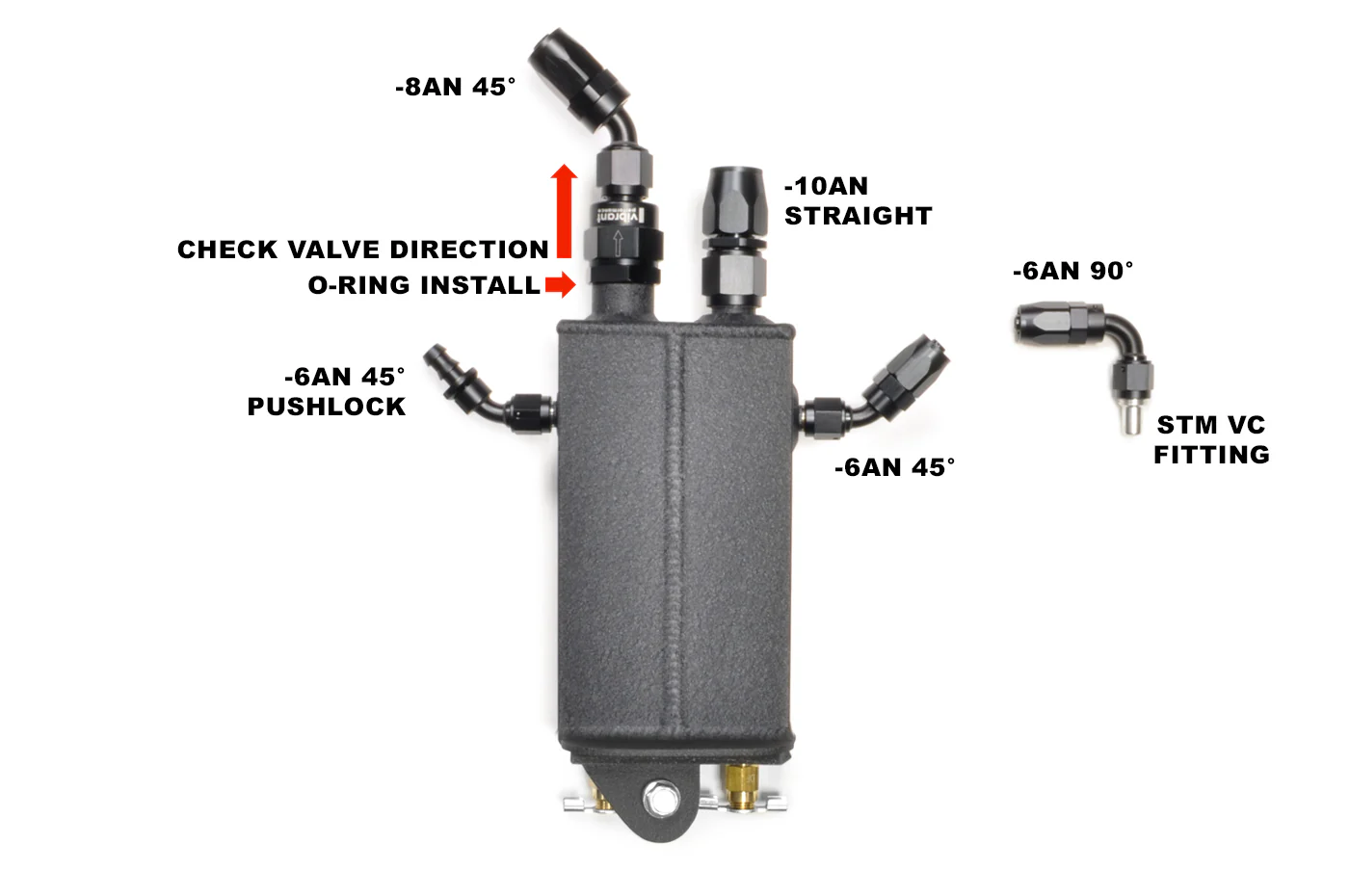 STM Sealed Engine Oil Catch Can for Evo X Metal Valve Cover *Currently Unavailable* - Image 3