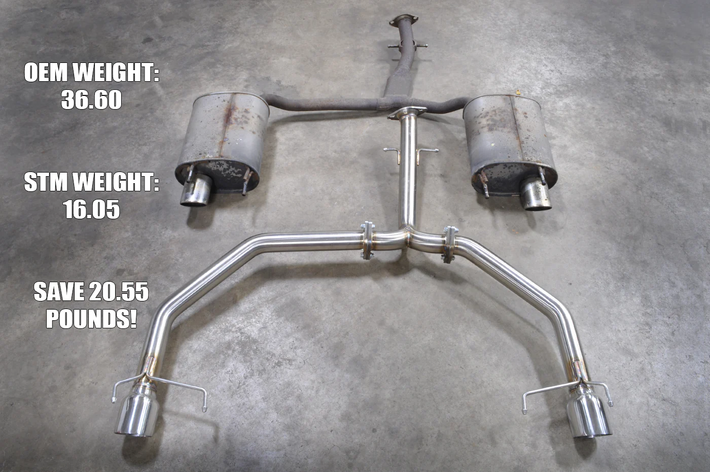 STM Stainless Axle-Back Exhaust for 2006-2013 Lexus IS250/IS350 - Image 7