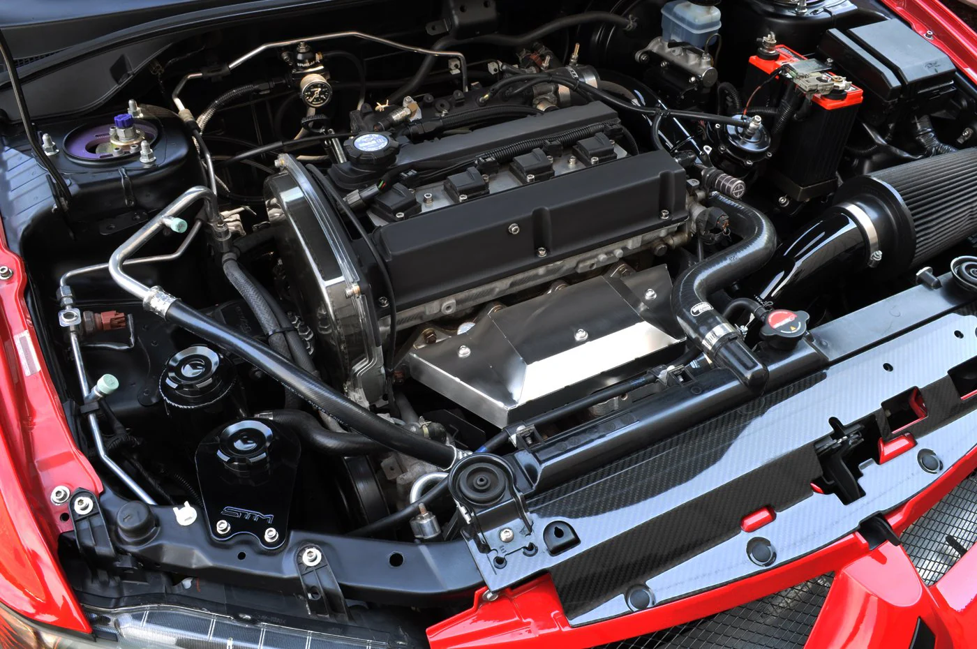 STM Titanium Exhaust Manifold Cover for Evo 8/9 (EMC-TI) - Image 6