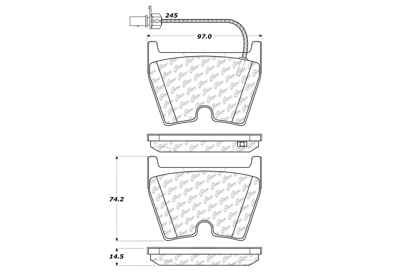 StopTech Posi-Quiet Brake Pads for RS3/TTRS - Image 2