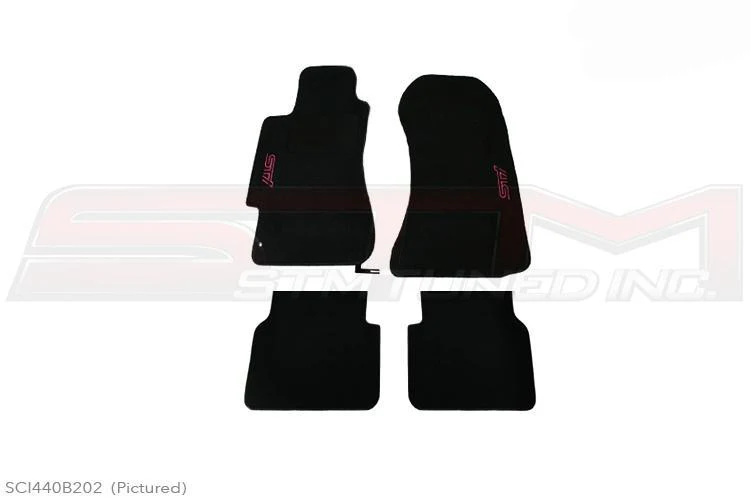 Subaru OEM Black/Pink STi Floor Mats for 02-07 WRX/STi (SCI440B202) *Discontinued* - Image 2