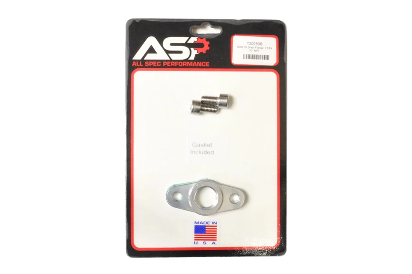 EuroExport ASP T3/T4 Turbo Drain with 1/2" Hole (T20259B)
