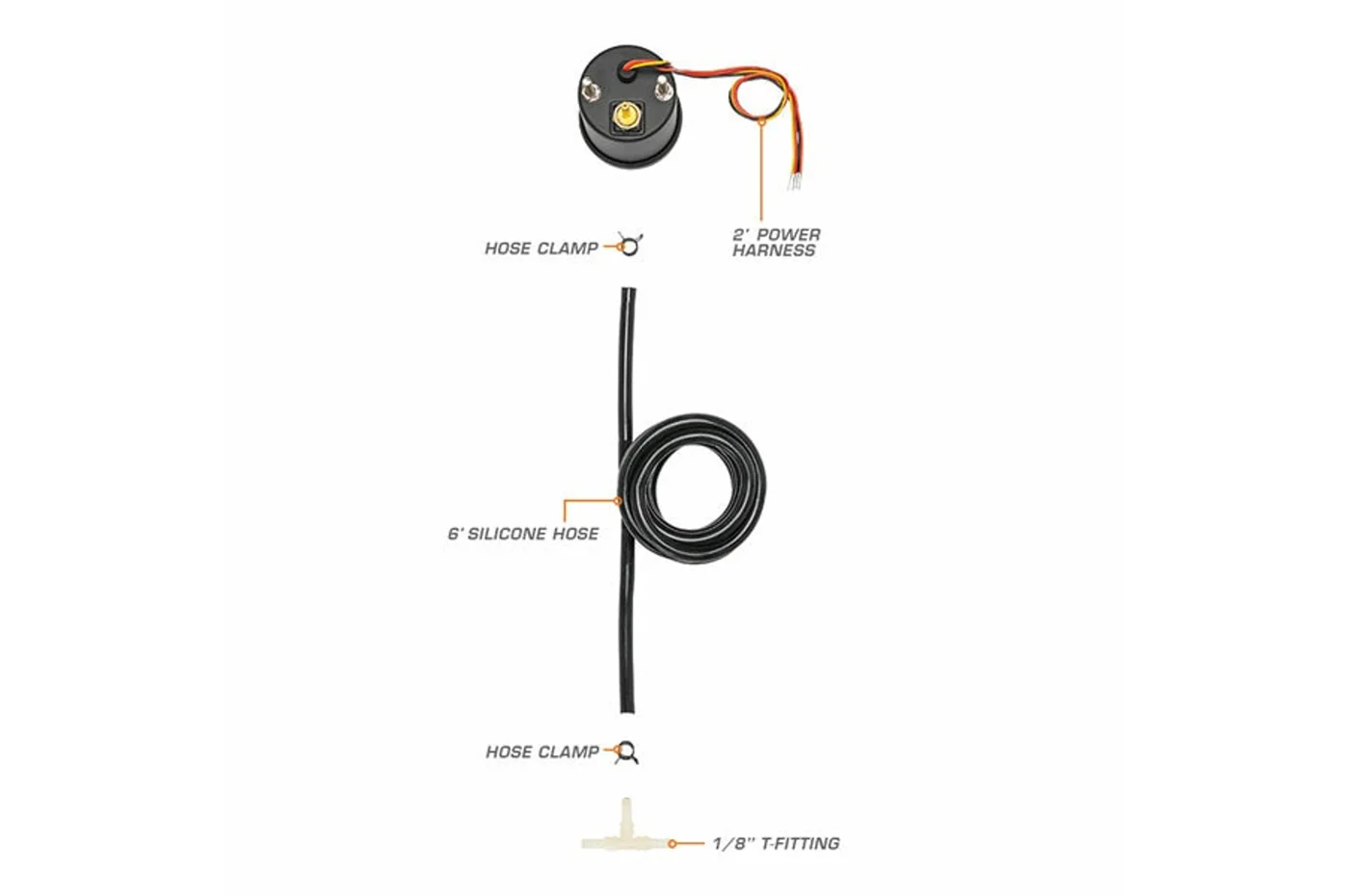 GlowShift Tinted 7 Color Gauge Boost/Vacuum 30-0-45 psi (T701_45) - Image 2