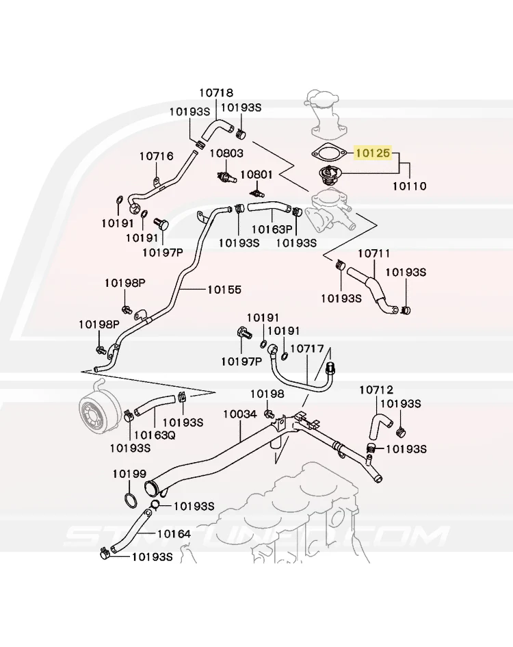 Mitsubishi OEM Thermostat Gasket for 1G DSM (MD184011) - Image 4