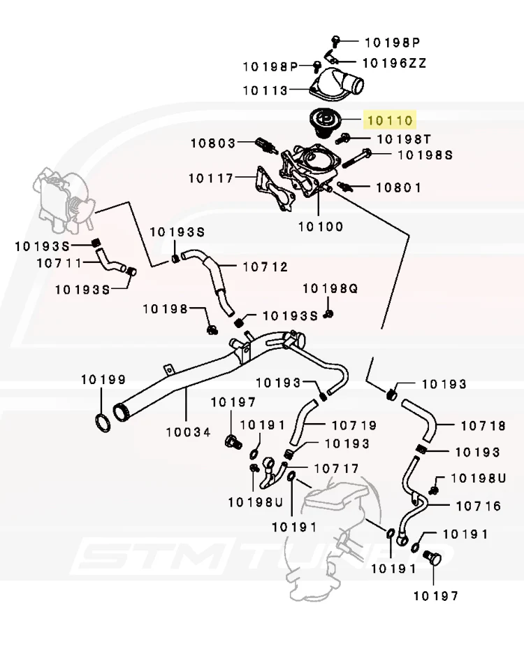 Mitsubishi OEM Thermostat for Evo 8 (MN143463) - Image 3