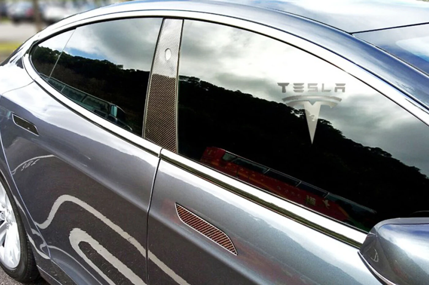 Rexpeed B-Pillar & Door Handle Trim for Tesla Model S (TL01) - Image 2