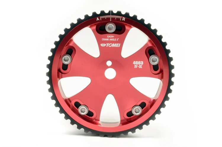 Tomei Red Adjustable Cam Gears for Evo 4-9 - Image 2