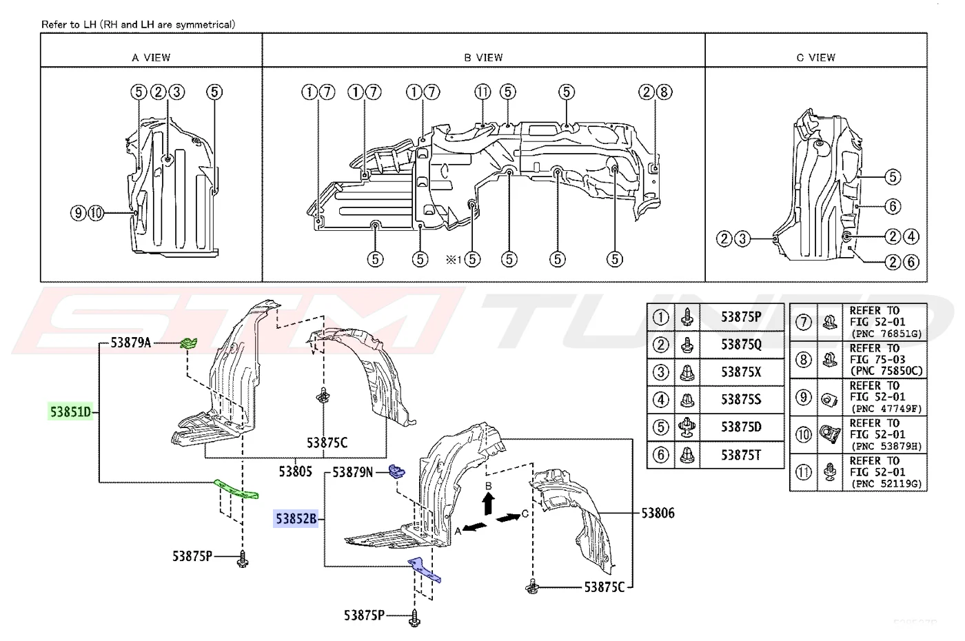 Toyota OEM Fender Liner Support for 2023+ Corolla GR - Image 5