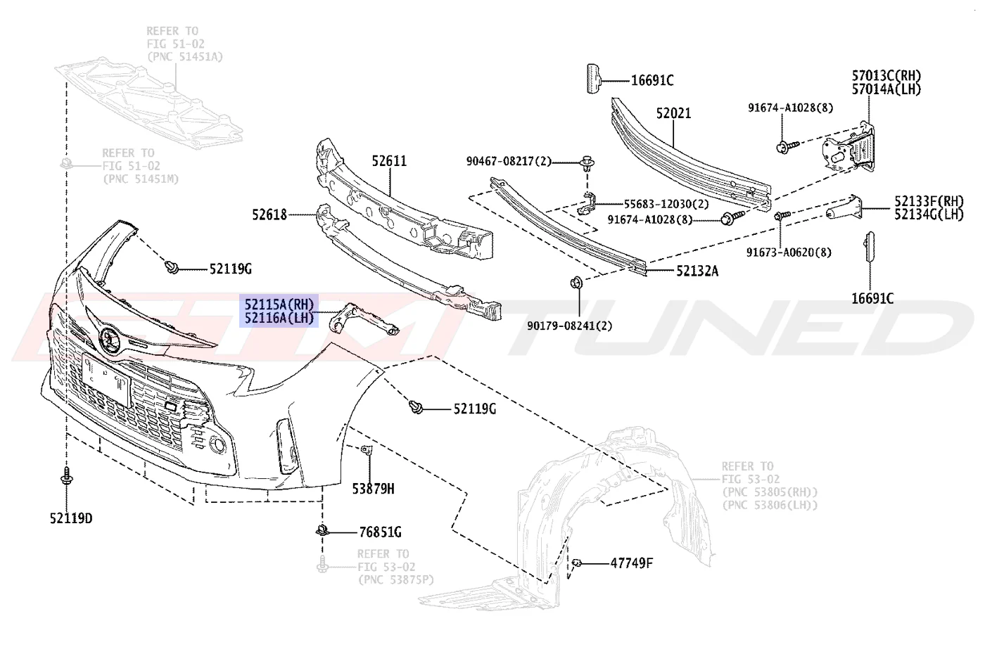 Toyota OEM Front Bumper Side Support for 2023+ Corolla GR - Image 4
