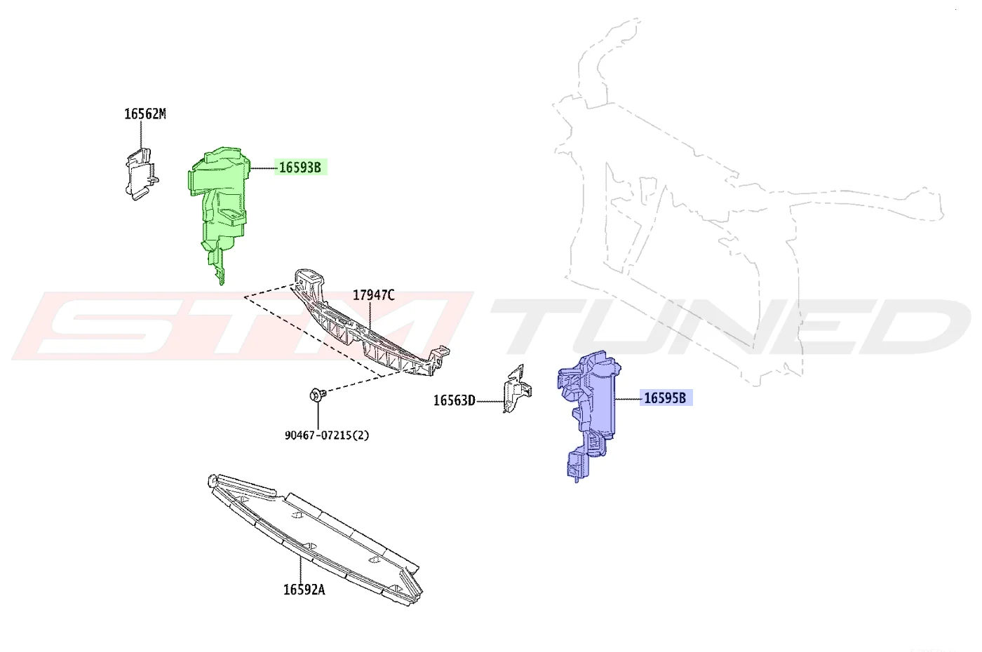 Toyota OEM Radiator Air Guide for 2023+ Corolla GR - Image 4