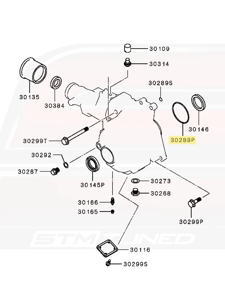Mitsubishi OEM Transfer Case Input Shaft O-Ring for Evo 4-9 (MD727944) - Image 2
