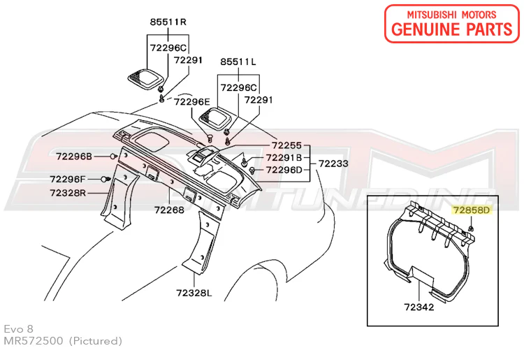 Mitsubishi Trunk Push Clip - Evo 7/8/9 - Image 3