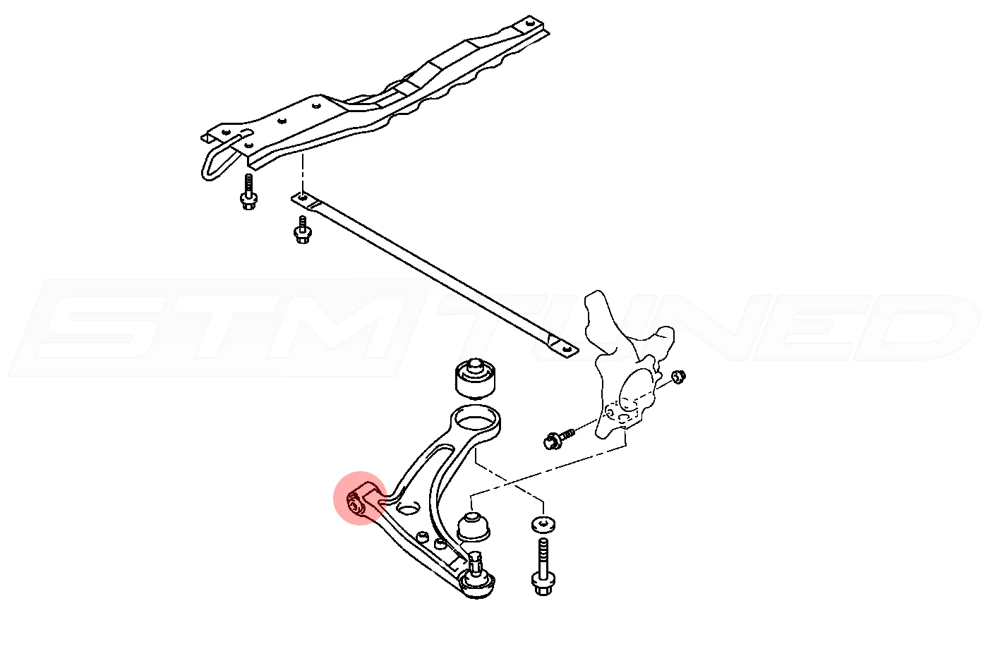 Torque Solution Front Inner Control Arm Bushings for Evo 7/8/9/X (TS-EV8-117) - Image 2