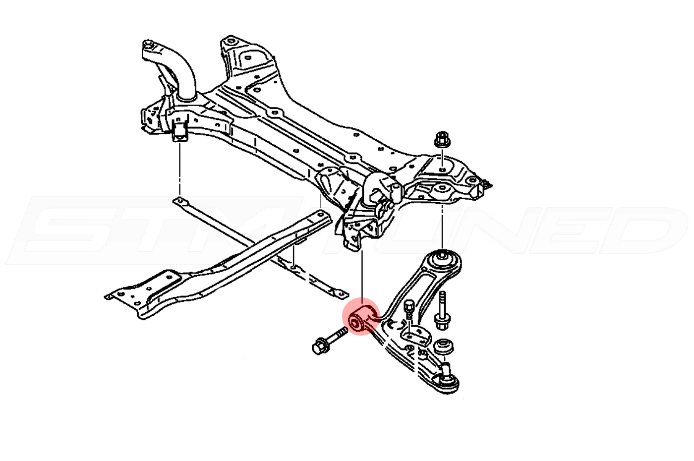 Torque Solution Front Inner Control Arm Bushings for Evo 7/8/9/X (TS-EV8-117) - Image 3