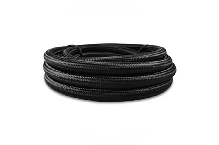 Vibrant Black Nylon Braided Flex Hose - Image 2