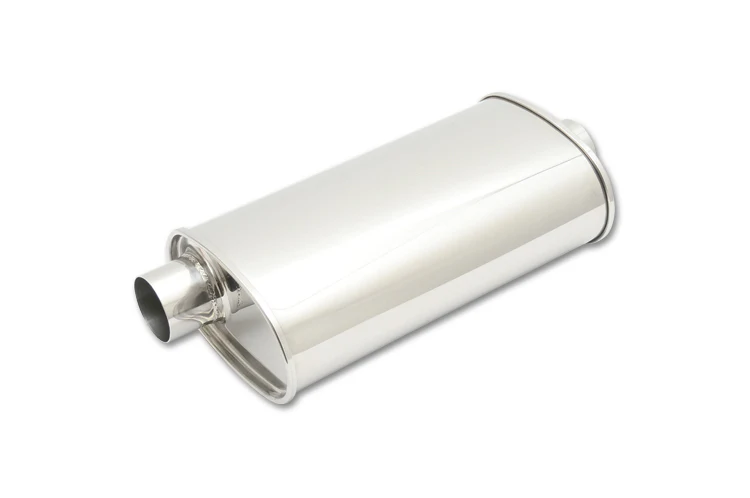 Vibrant Stainless Polished Oval (Offset/Center) Muffler