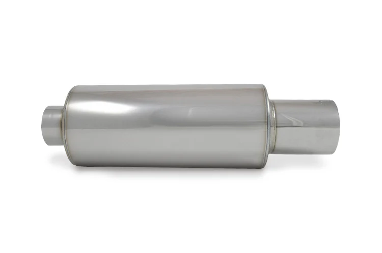 Vibrant Stainless Polished Muffler with Straight Cut Tip