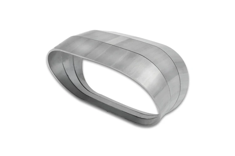 Vibrant Stainless Steel Oval Vertical Pie Cuts for a 45° Bend (3 Pieces)