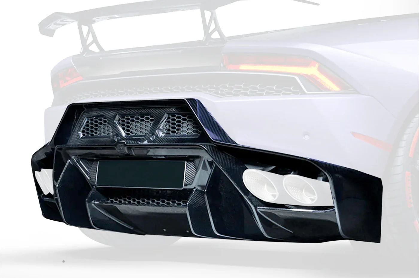 Vorsteiner Novara Edizione Rear Bumper w/ Rear Diffuser For Lamborghini Huracan (0920LOV)