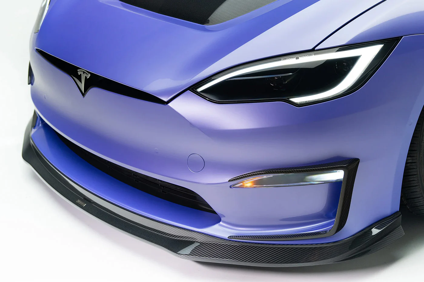 Vorsteiner Tesla Model S Plaid VRS Aero Carbon Fiber Bumper Flares (TEV3025) - Image 3