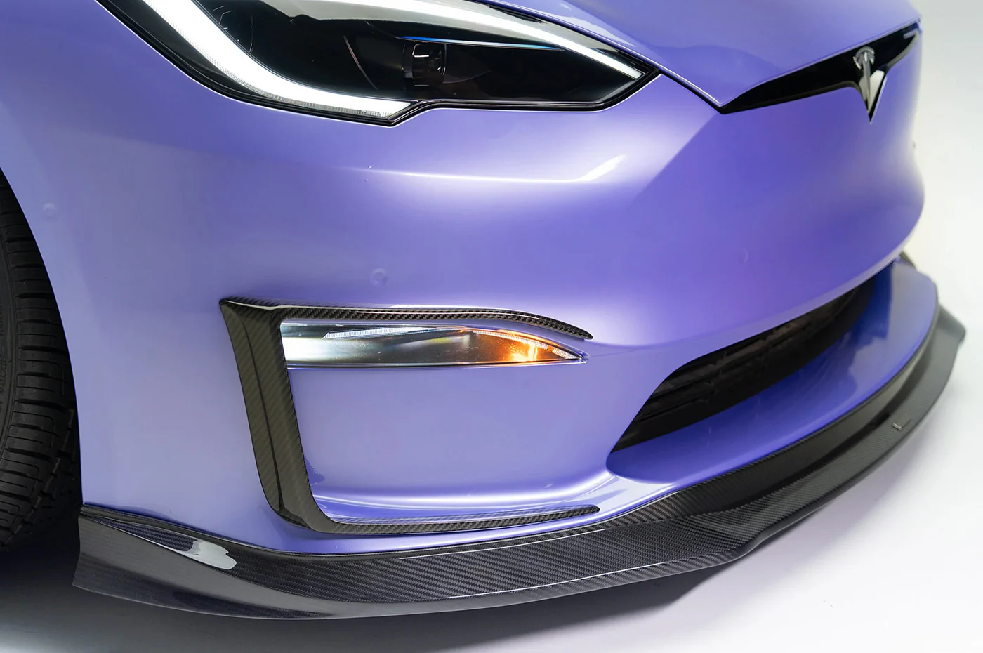 Vorsteiner Tesla Model S Plaid VRS Aero Carbon Fiber Bumper Flares (TEV3025) - Image 6
