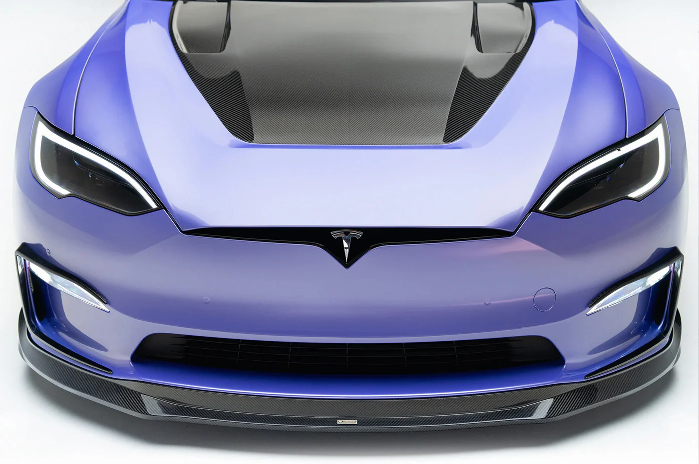 Vorsteiner Tesla Model S Plaid VRS Aero Carbon Fiber Front Spoiler (TEV3020) - Image 3