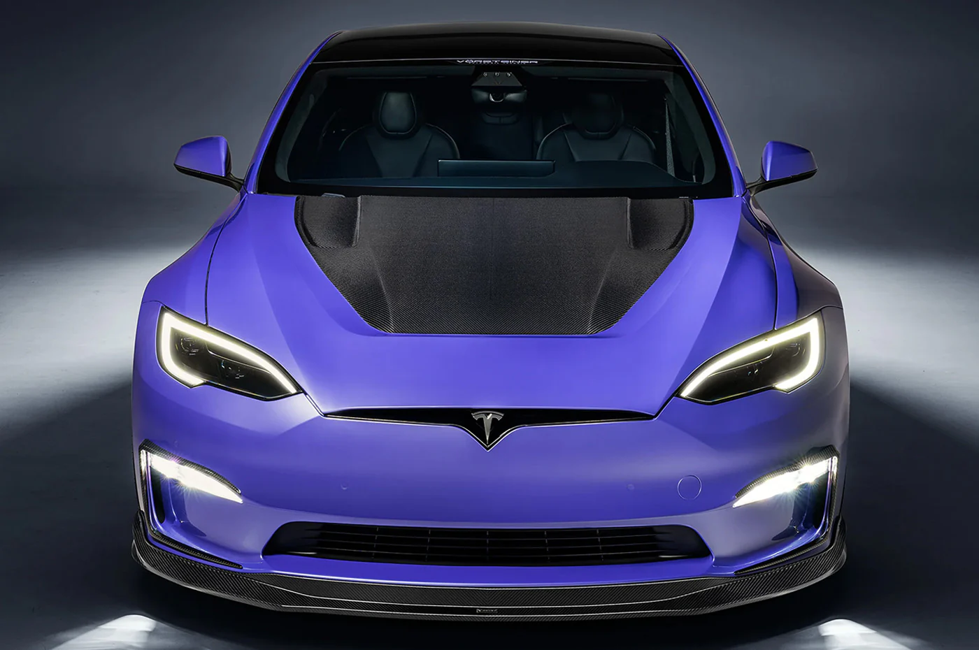 Vorsteiner Tesla Model S Plaid VRS Aero Carbon Fiber Hood (TEV3080) - Image 5